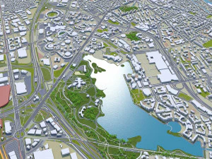Val-de-marne city grand paris 30km 3D Model