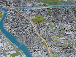 Val-de-marne city grand paris 30km 3D Model