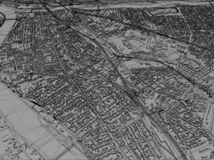Val-de-marne city grand paris 30km 3D Model