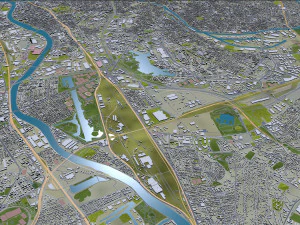 Val-de-marne city grand paris 30km 3D Model