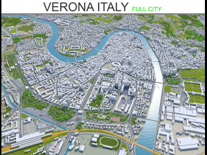 verona city italy 120km 3D 모델