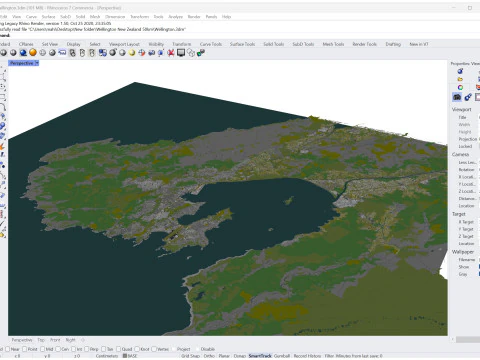 Wellington city new zealand 50km 3D Model