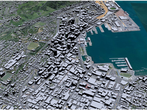 Wellington city new zealand 50km Modelo 3D