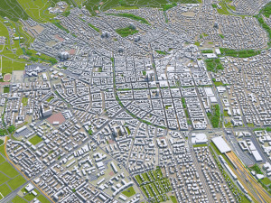 wiesbaden city germany 50km 3Dモデル