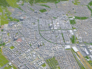 miasto wiesbaden w niemczech 50 km Model 3D