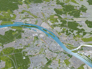 miasto wiesbaden w niemczech 50 km Model 3D