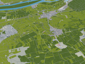 wiesbaden city germany 50km 3Dモデル