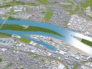 miasto wiesbaden w niemczech 50 km Model 3D