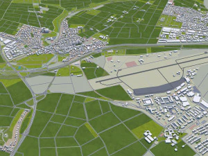 miasto wiesbaden w niemczech 50 km Model 3D