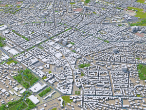 wiesbaden city germany 50km 3Dモデル