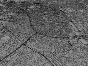 wiesbaden city germany 50km 3Dモデル