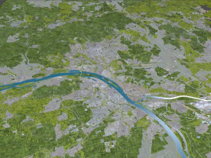 miasto wiesbaden w niemczech 50 km Model 3D