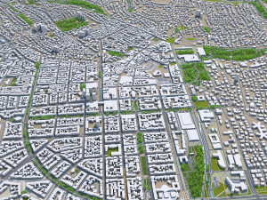 wiesbaden city germany 50km 3Dモデル