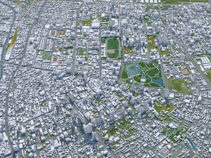 Bangkok Thailand Downtown city 10km 3Dモデル