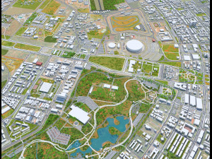 Brasilia city Downtown brazil 25 km 3D Model