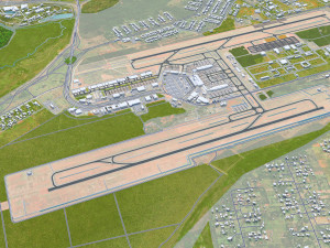 Brasilia city Downtown brazil 25 km 3D Model
