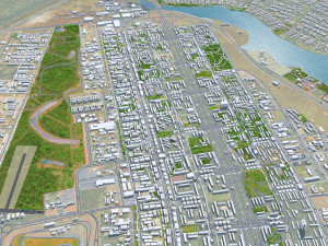Brasilia city Downtown brazil 25 km 3D Model