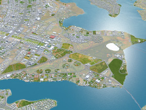 Brasilia city Downtown brazil 25 km 3D Model