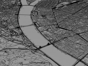 Budapest Hungary Downtown 10km Modello 3D