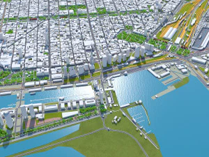 Buenos Aires City Argentina 40km 3D Model