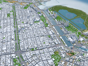 Buenos Aires City Argentina 40km Model 3D