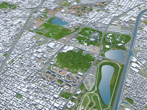 Buenos Aires City Argentina 40km 3D Model