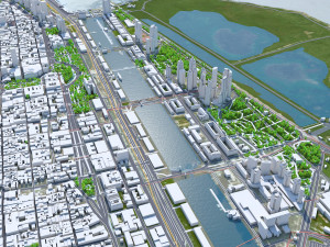 Buenos Aires City Argentina 40km Model 3D