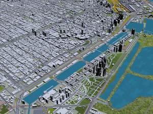 Buenos Aires City Argentina 40km 3D Model