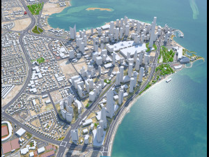 Doha city Qatar 50km 3D Модель