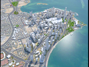 Doha city Qatar 50km 3D Model