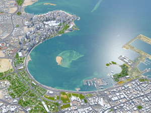 Doha city Qatar 50km 3D Модель