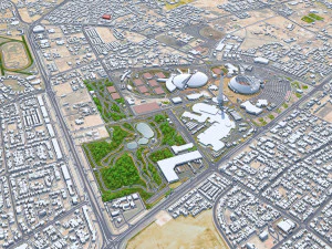 Doha city Qatar 50km 3D Model