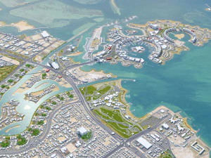 Doha city Qatar 50km 3D Model