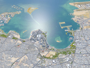 Doha city Qatar 50km 3D Модель