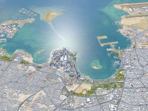 Doha city Qatar 50km 3D Model