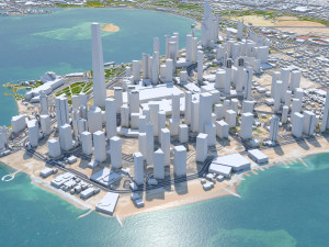 Doha city Qatar 50km 3D Модель