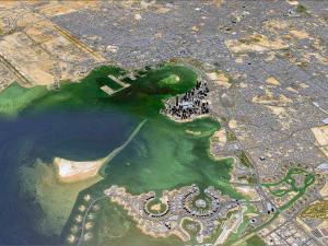 Doha city Qatar 50km 3D Model