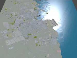 Doha city Qatar 50km 3D Model