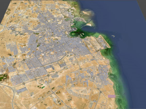 Doha city Qatar 50km 3D Модель