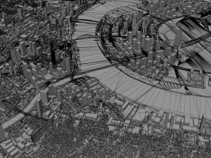 Ho Chi Minh downtown city Vietnam 3D Model