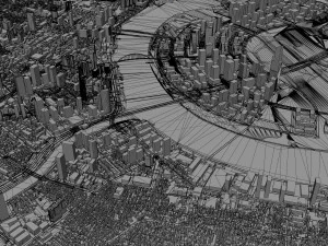Ho Chi Minh, centro da cidade, Vietn&atilde; Modelo 3D