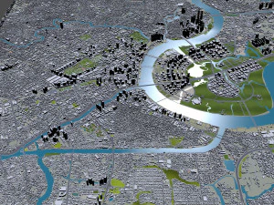 Ho Chi Minh, centro da cidade, Vietn&atilde; Modelo 3D