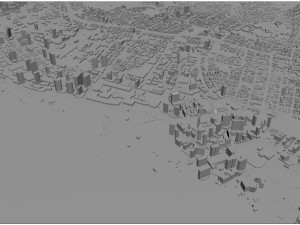 Honolulu Hawaii USA Downtown 8km 3D Model