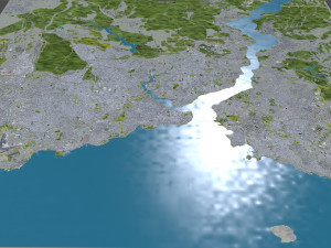 Istanbul city Turkey 50 km 3D Model