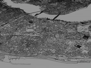 Istanbul city Turkey 50 km 3D Model