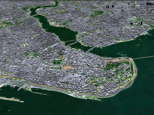 Istanbul city Turkey 50 km 3D Model