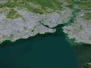 Istanbul city Turkey 50 km 3D Model