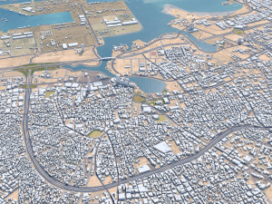 Jeddah Downtown city Saudi Arabia 10km Modelo 3D