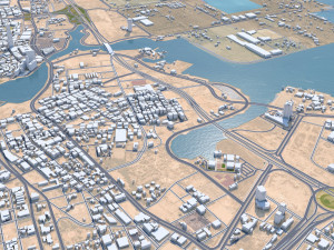 Jeddah Downtown city Saudi Arabia 10km Modelo 3D