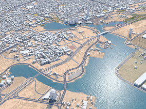 Jeddah Downtown city Saudi Arabia 10km Modelo 3D